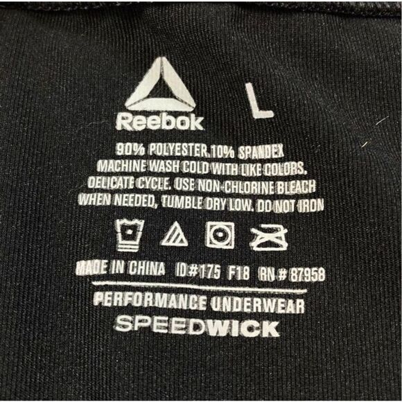 Reebok Mens Black Speedwick Performance Short Sleeve Running Shirt Size Large - Picture 3 of 6